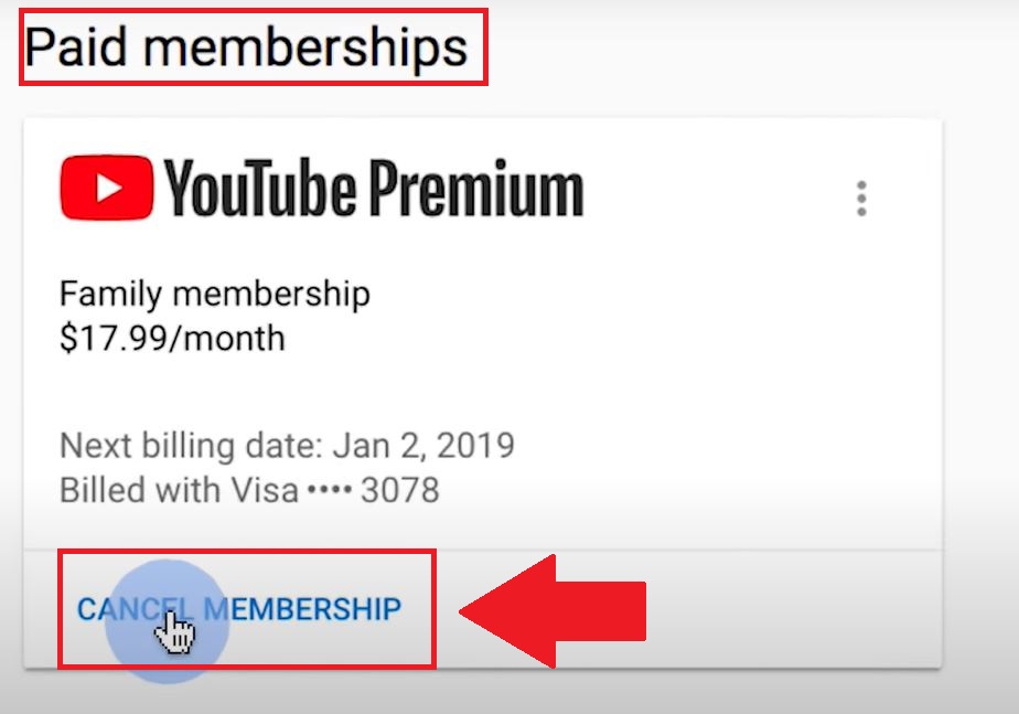 como cancelar youtube premium