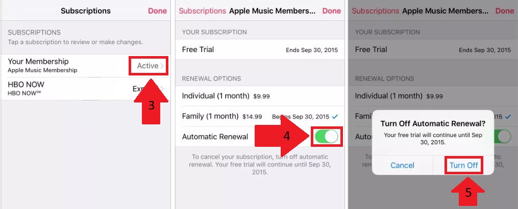 dar de baja apple music