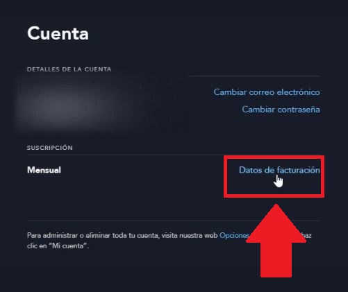 datos de facturacion disney plus
