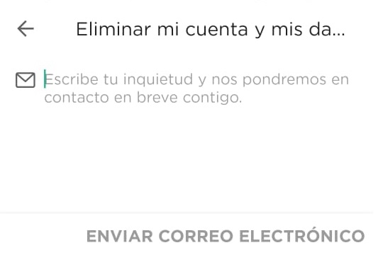 eliminar cuenta glovo