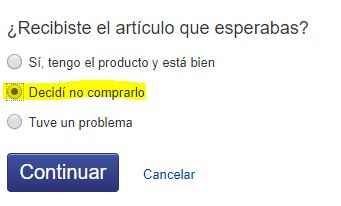 mercadolibre cancelar compra